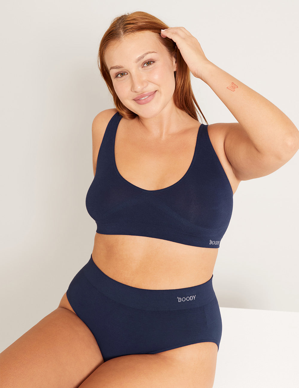 Seamfree Crop Bra - Navy