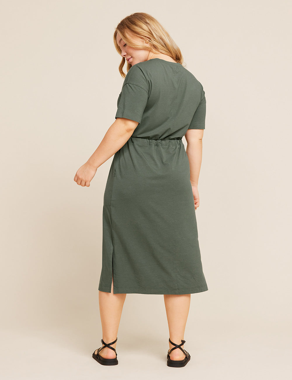 T-Shirt Tie Dress - Moss