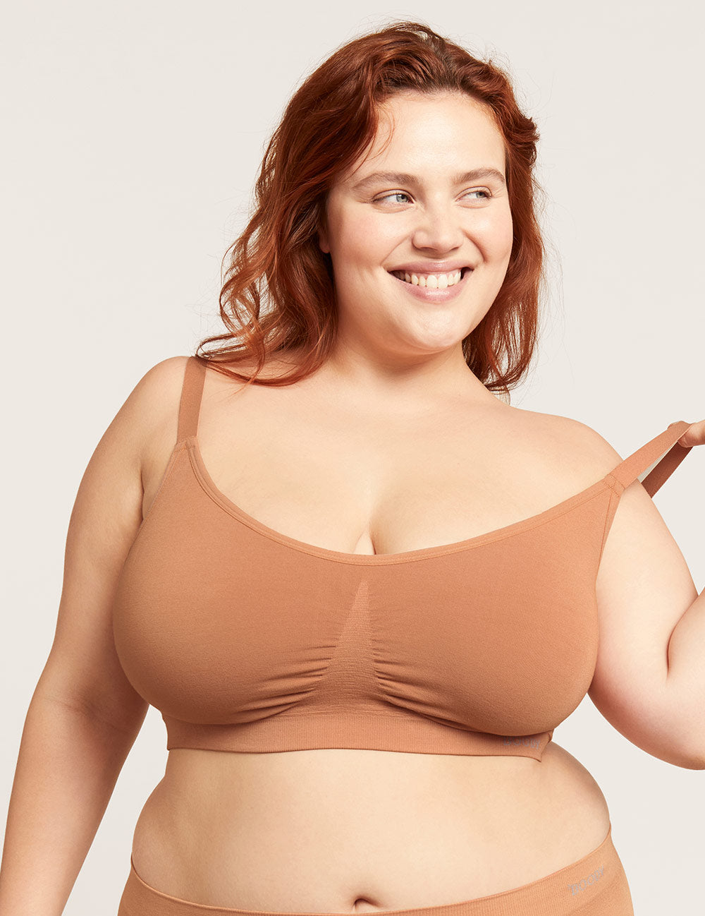 Full Bust Wireless Bra - Dune