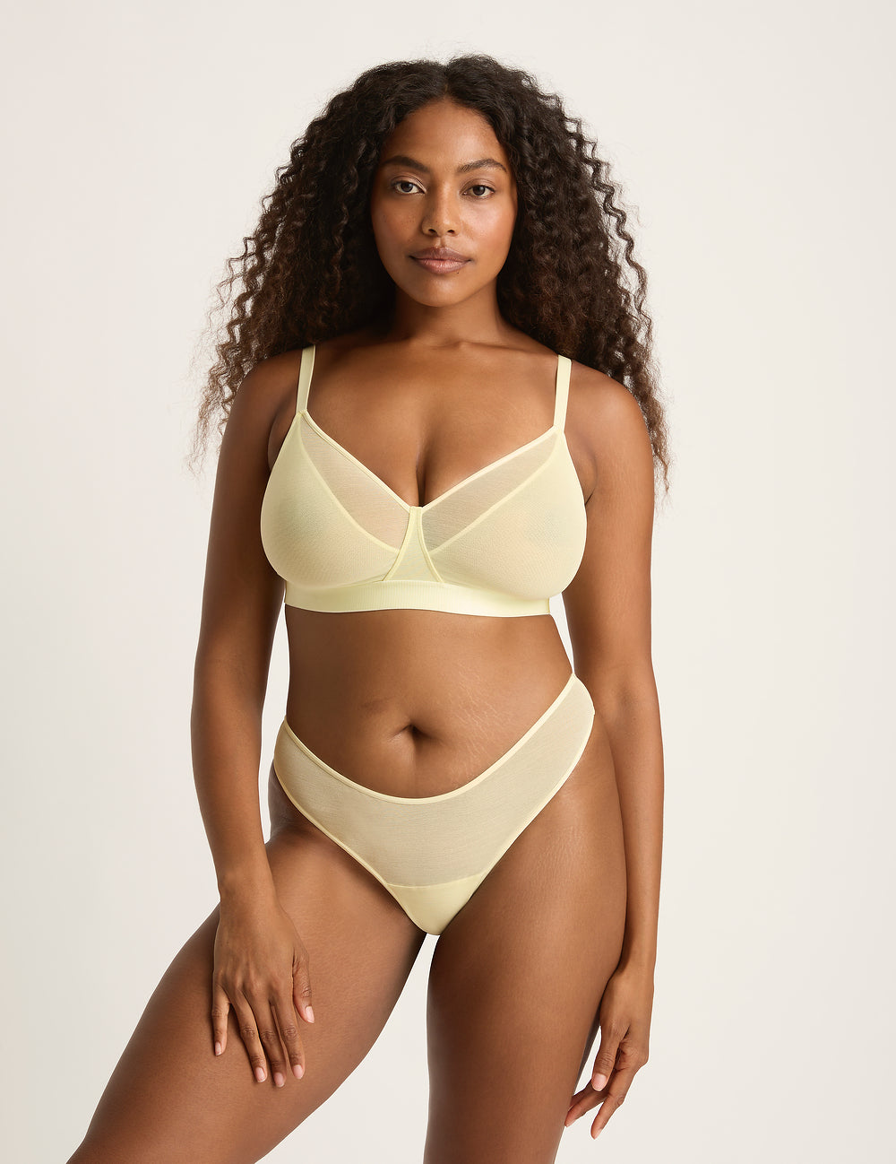 FreeMesh Full Bust Wireless Bra - Lemon