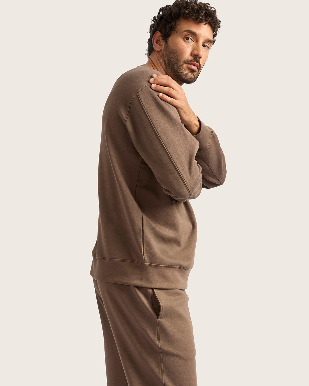 Men's Crew Neck Sweater - Oyster