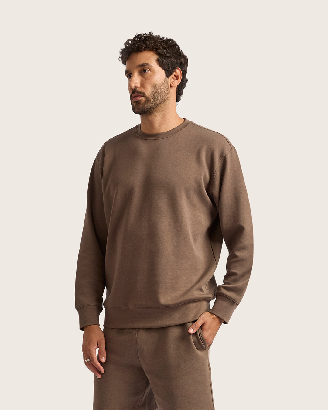 Men's Crew Neck Sweater - Oyster