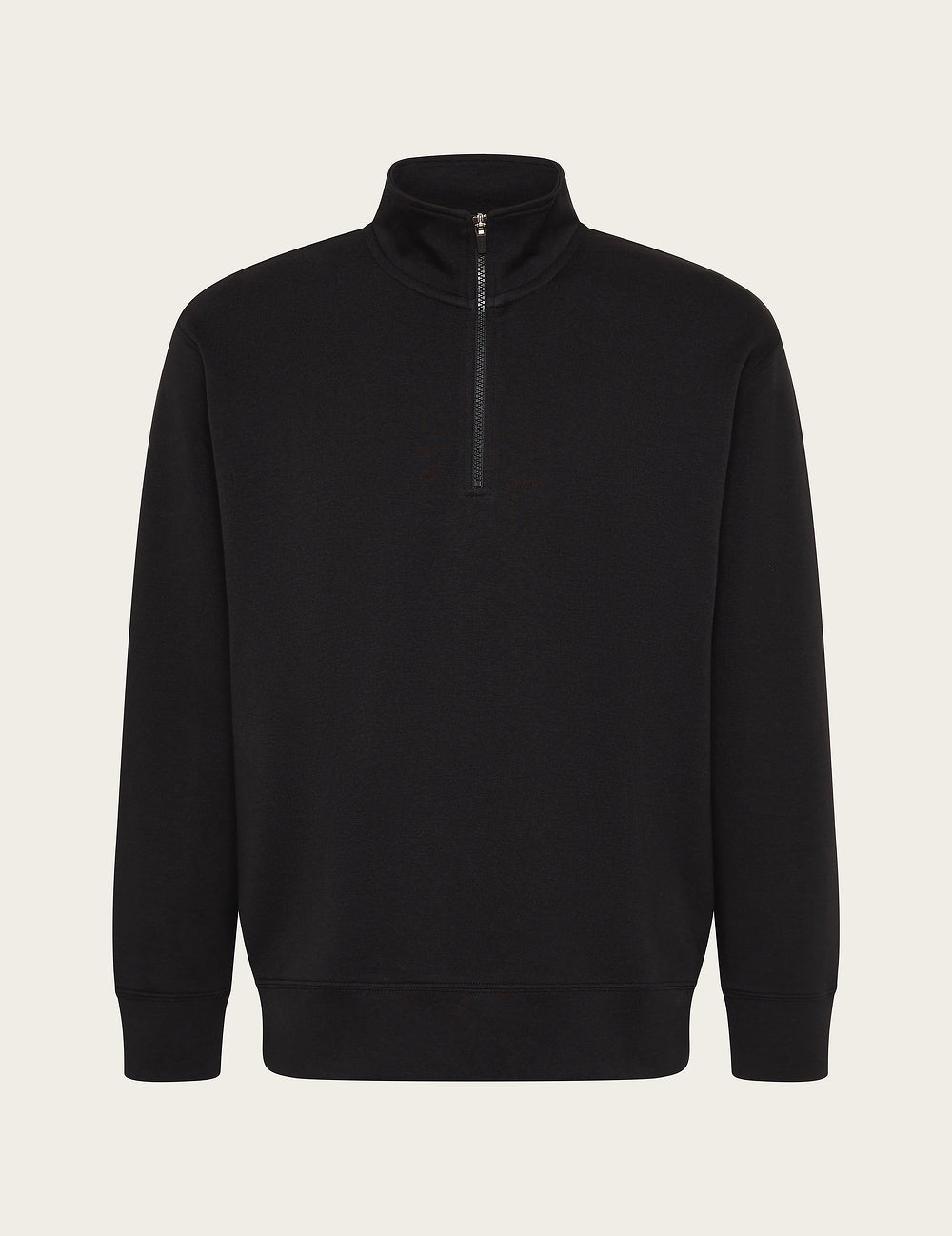 Men's Quarter Zip Sweater - Black