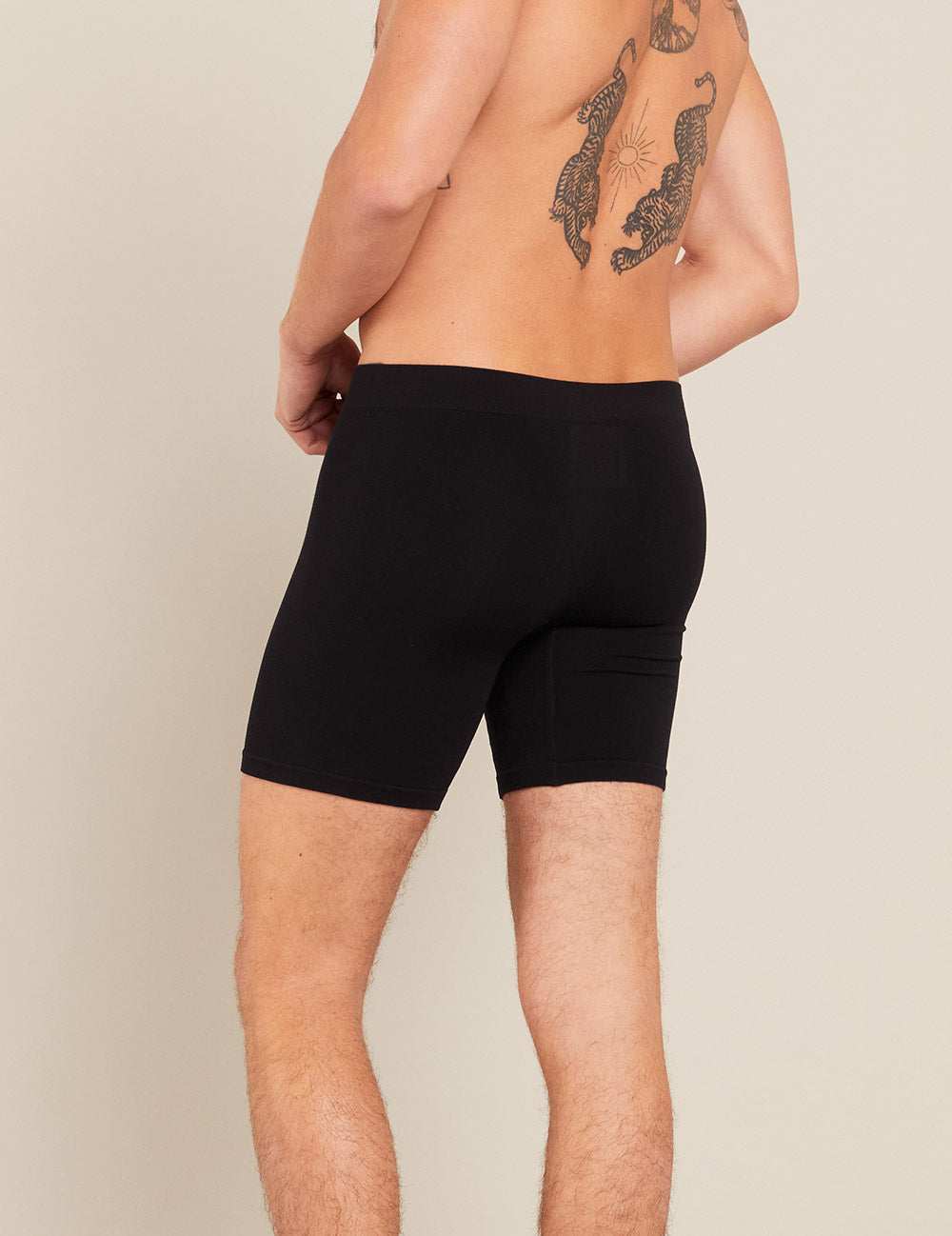 Men's Seamfree Mid-Length Boxer Briefs - Black