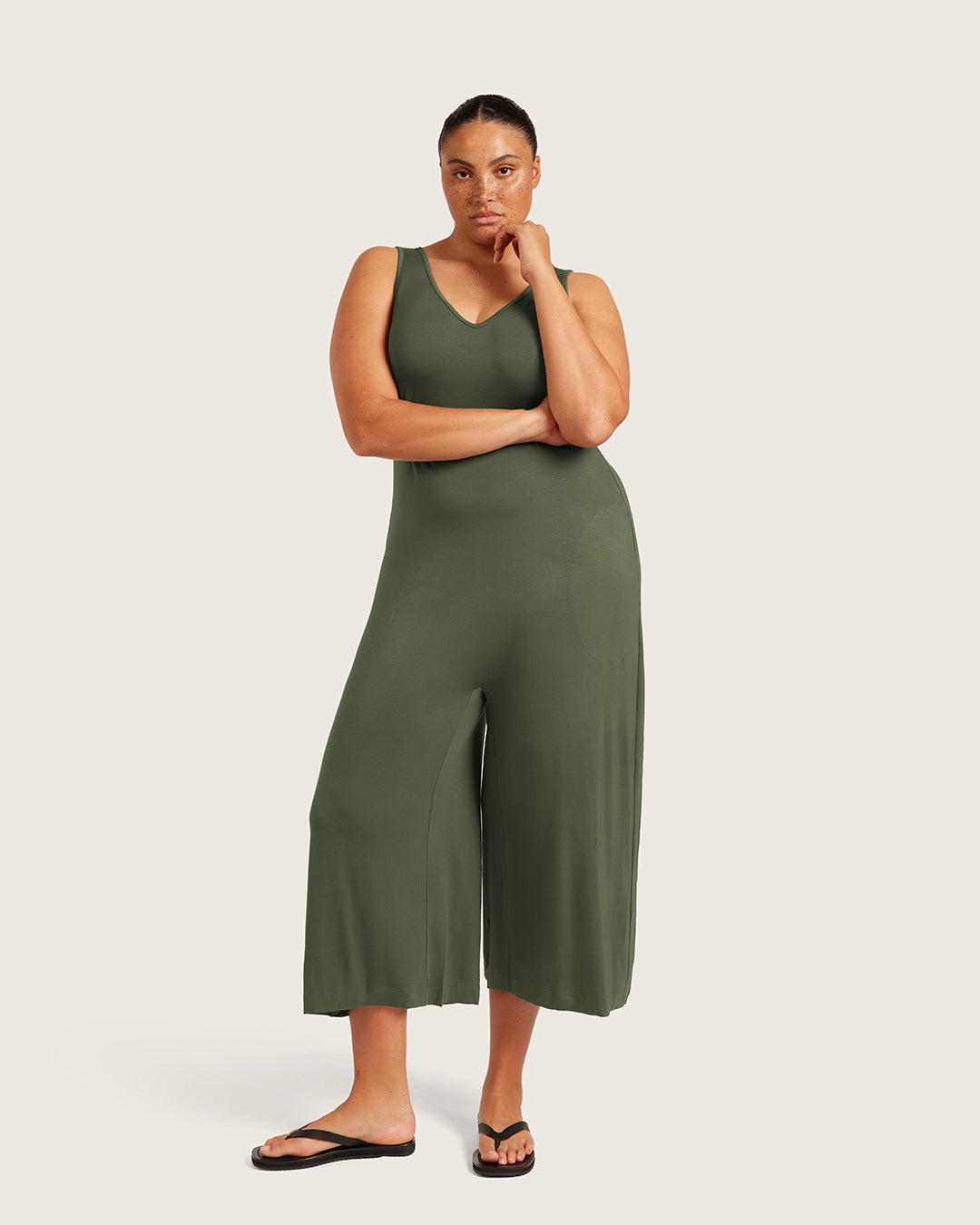 Long Jumpsuit - Moss