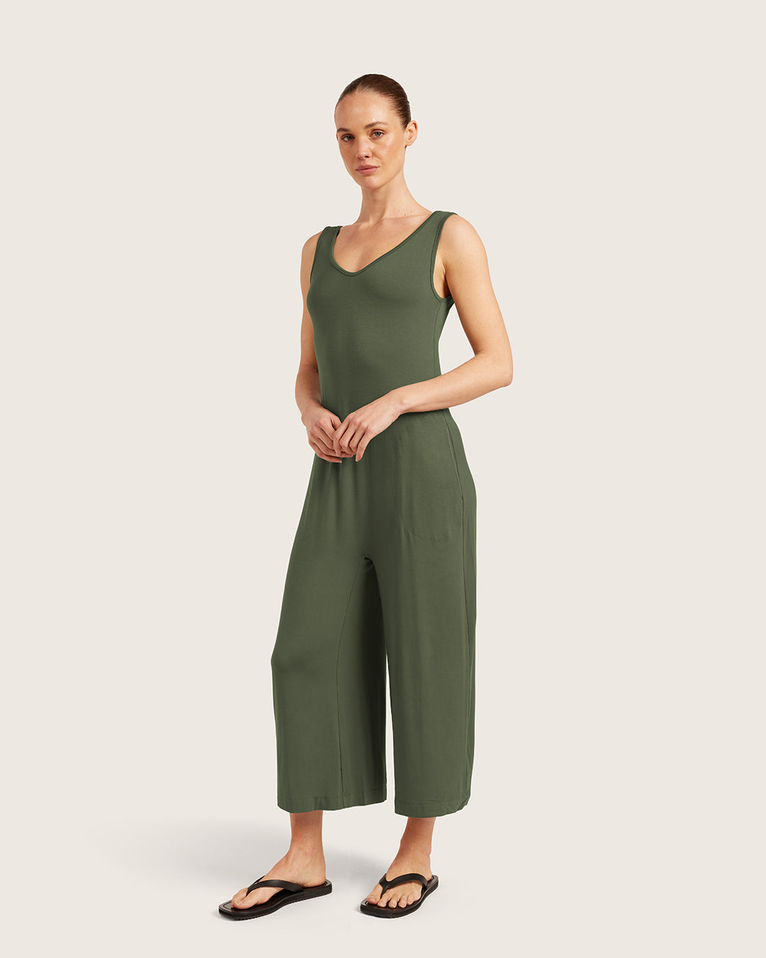 Long Jumpsuit - Moss