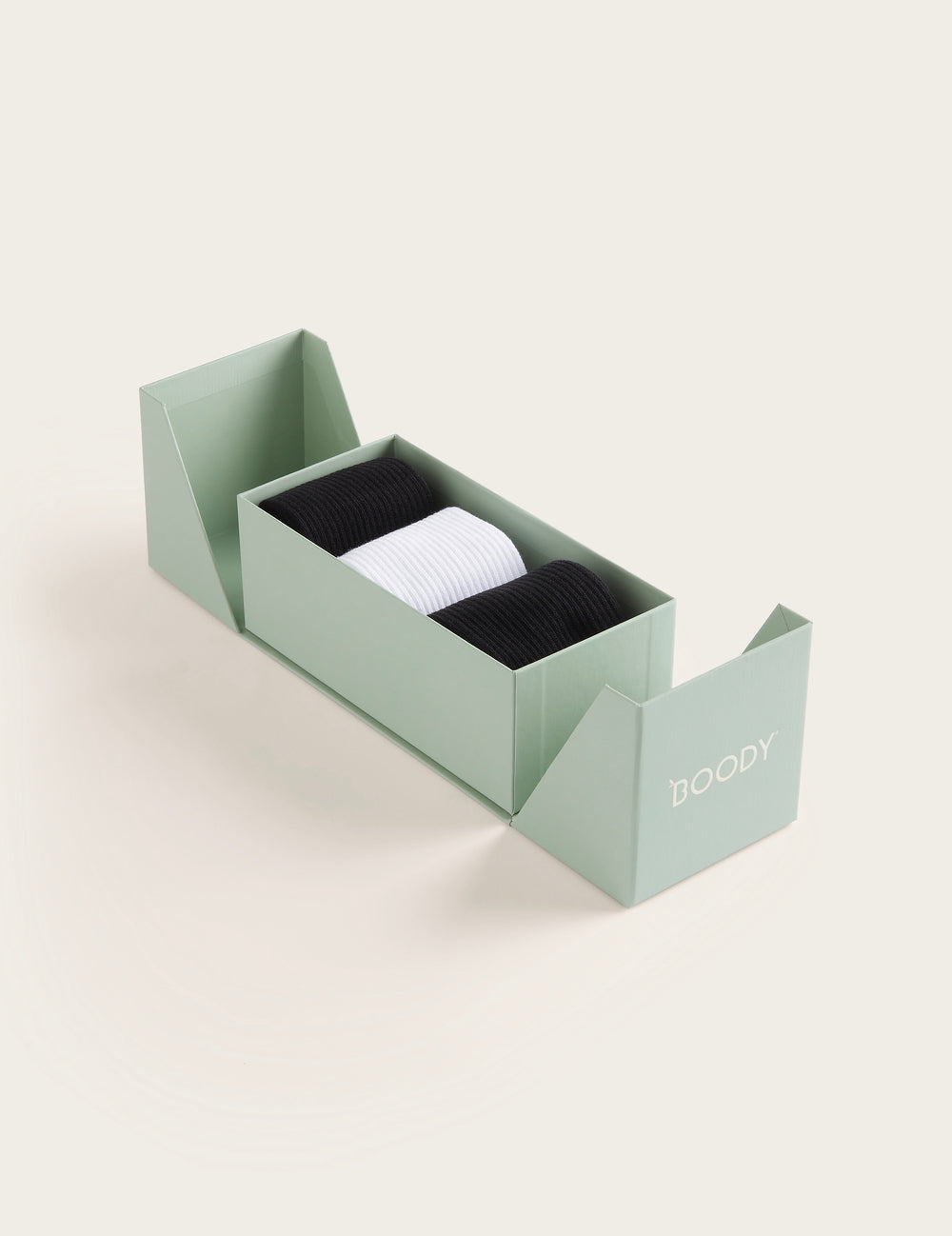 3-Pack Giftbox - Cushioned Crew Socks - Black/White/Black