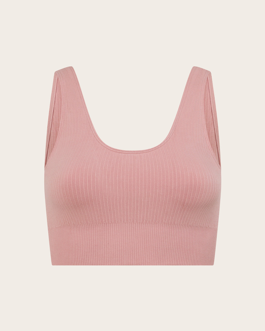 LYOLYTE Ribbed Low Back Bralette - Powder Pink