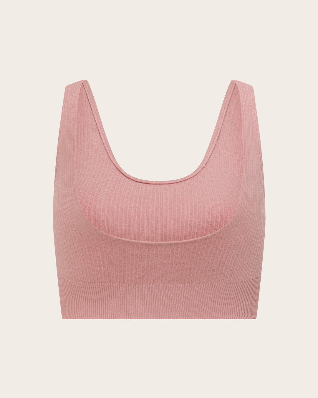 LYOLYTE Ribbed Low Back Bralette - Powder Pink