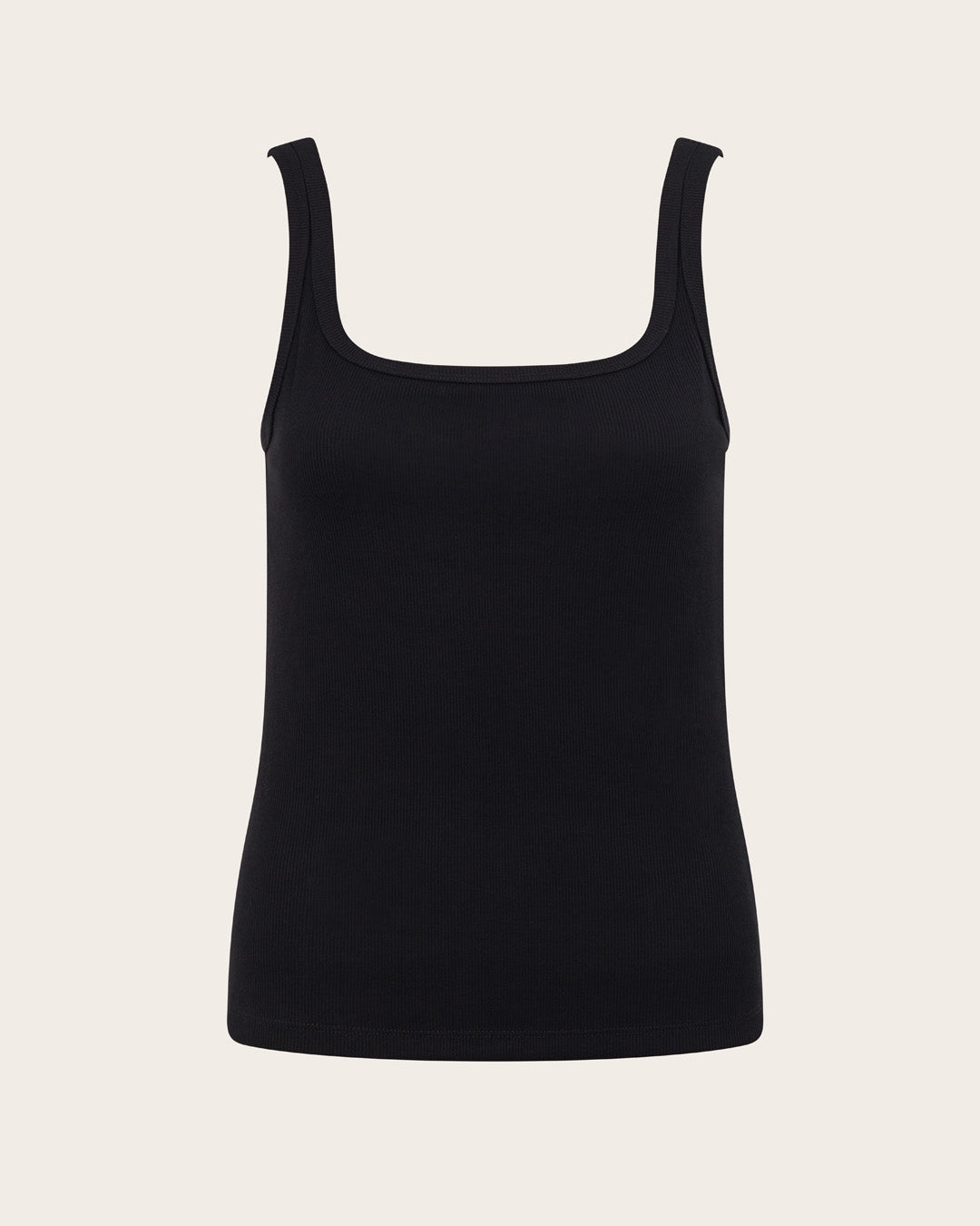 Women's Ribbed Tank Top - Black