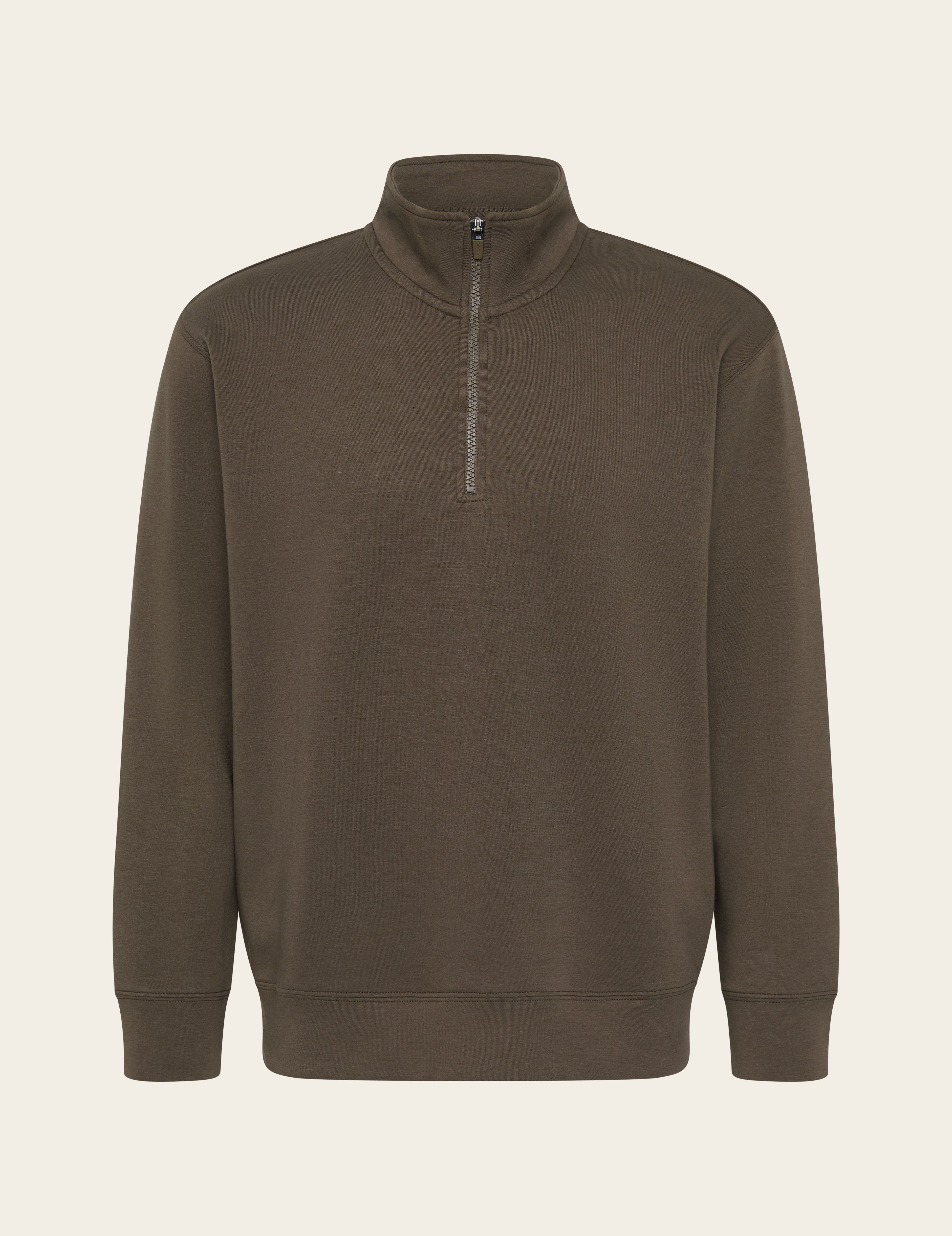 Men's Quarter Zip Sweater - Oyster