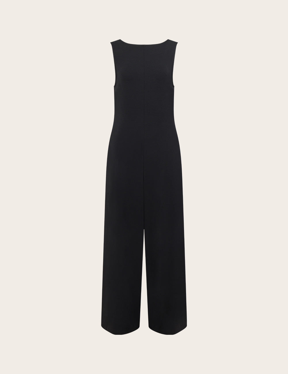 Boat Neck Jumpsuit - Black