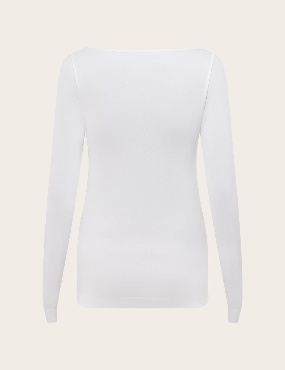 Base Layer Boatneck Long Sleeve Top - White