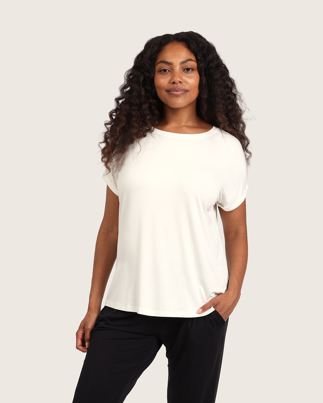 Downtime Lounge Top - Natural White