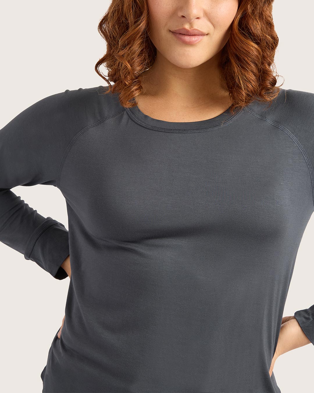 Goodnight Raglan Sleep Top - Storm