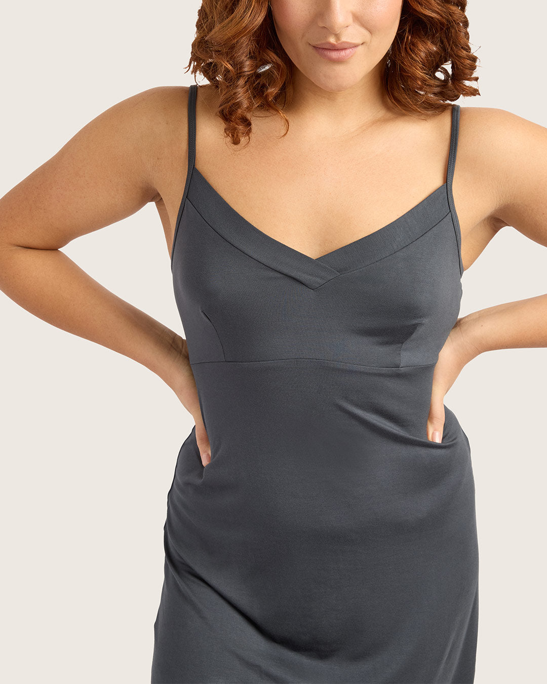 Goodnight Slip Sleep Dress - Storm