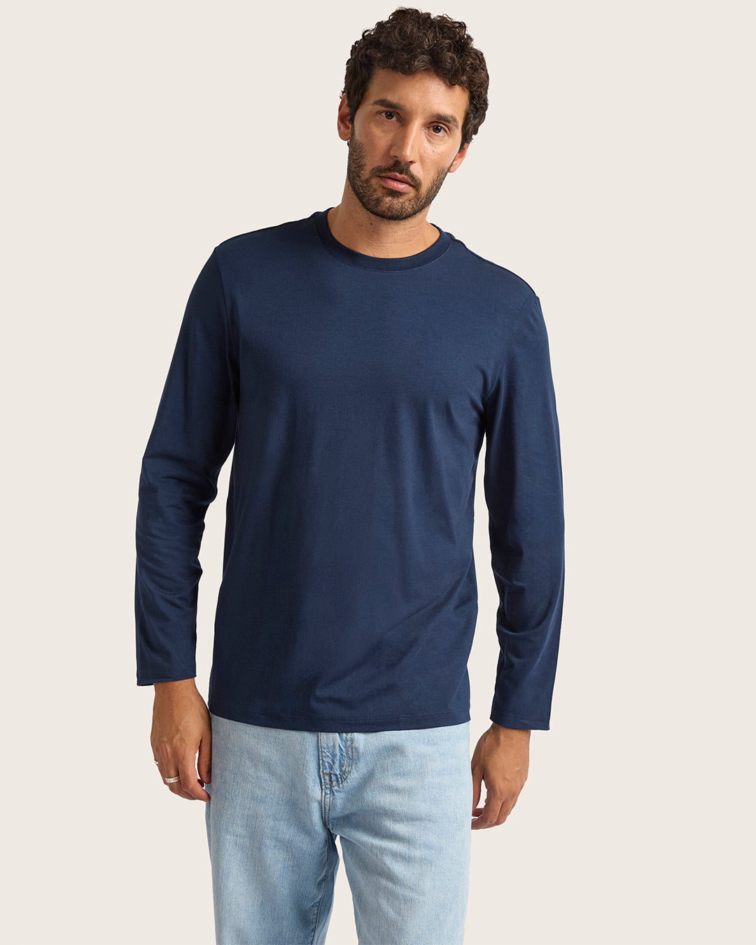 Men's Classic Long Sleeve T-Shirt - Navy