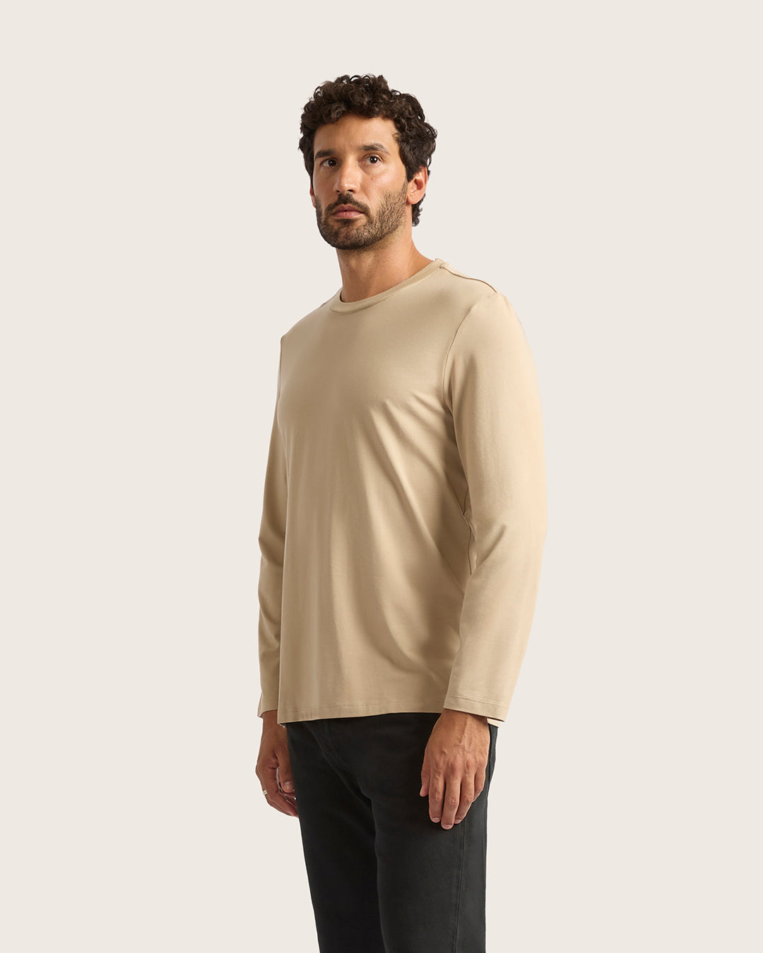 Men's Classic Long Sleeve T-Shirt - Stone