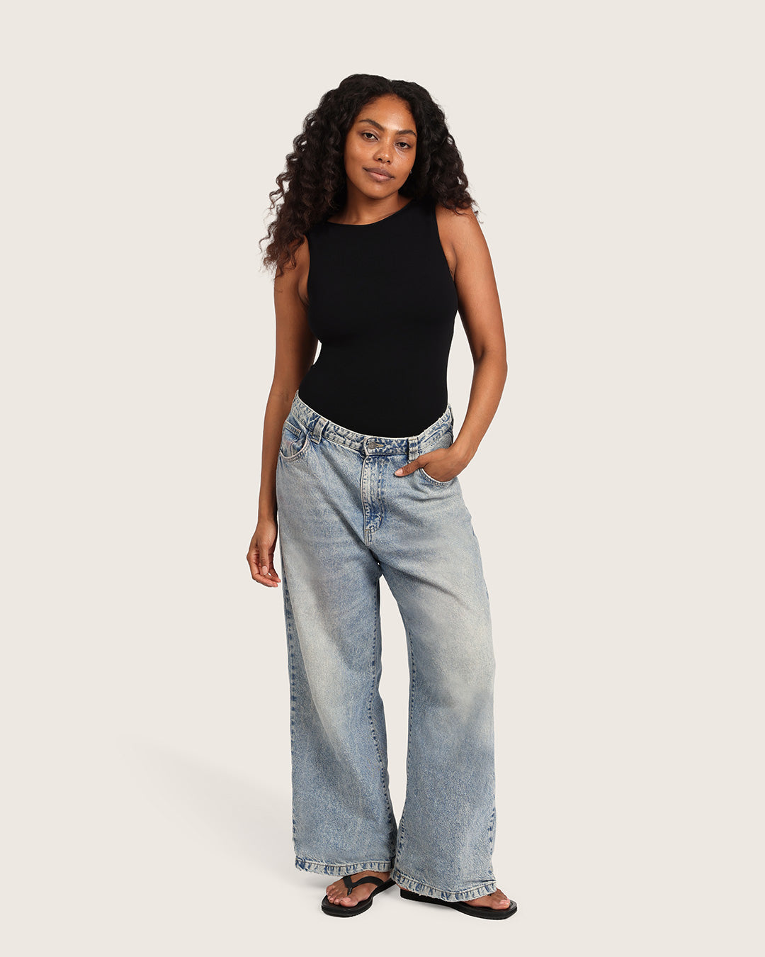 Ribbed Boat Neck Bodysuit - Black