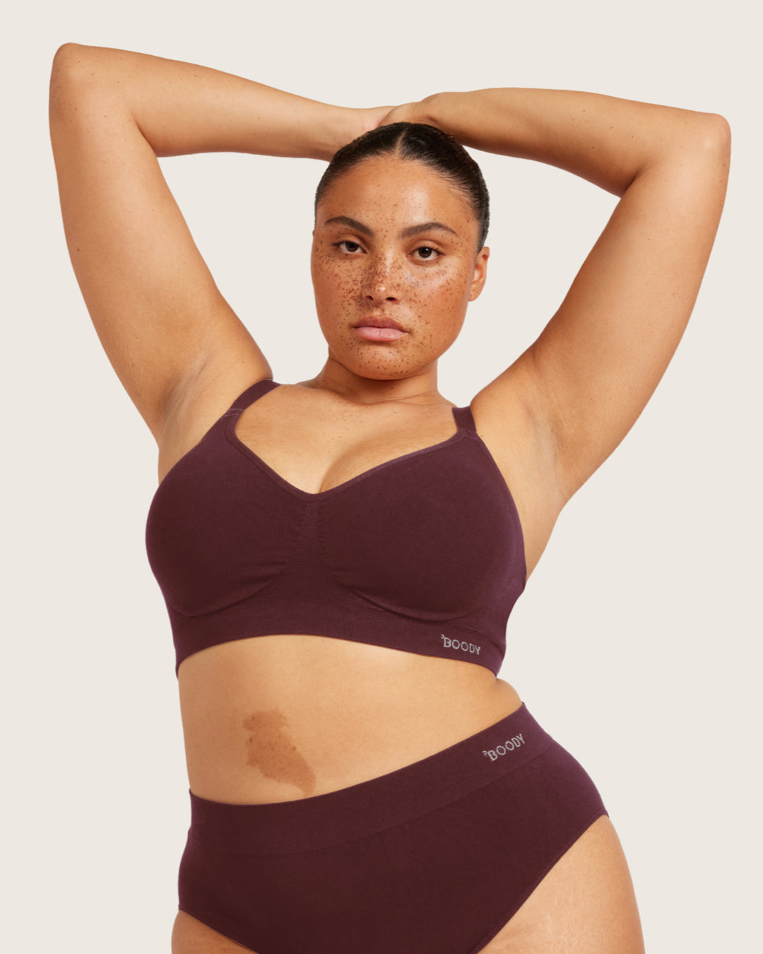 Wireless T-Shirt Bra - Mulberry