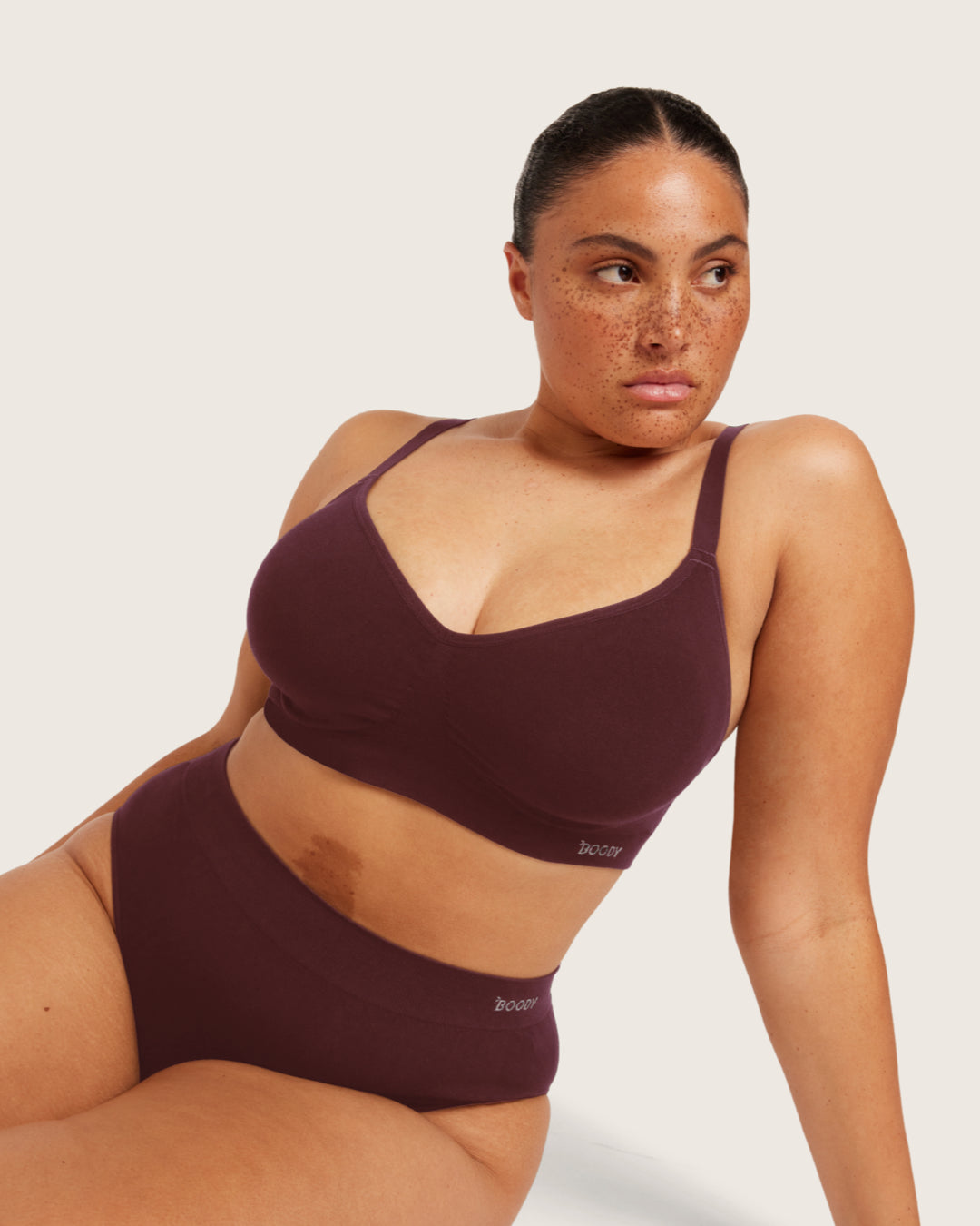 Wireless T-Shirt Bra - Mulberry