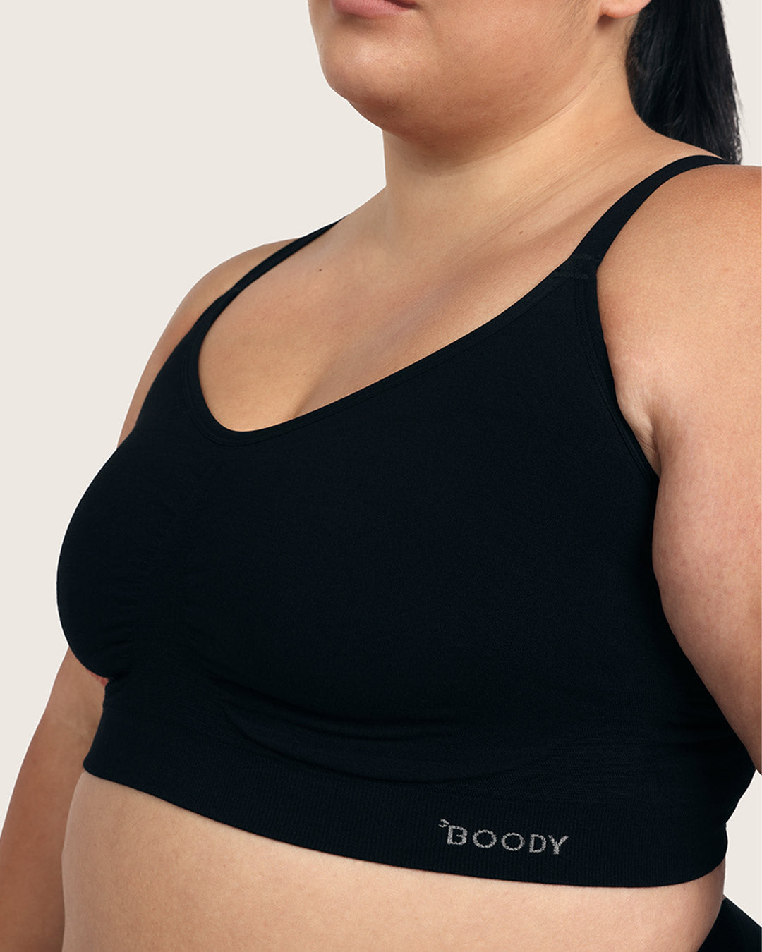 Full Bust Wireless Bra - Black