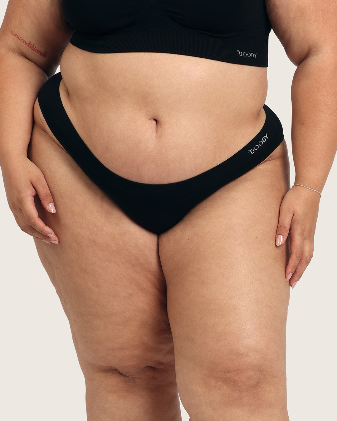 Period & Leak Proof - Hipster Bikini - Light - Black