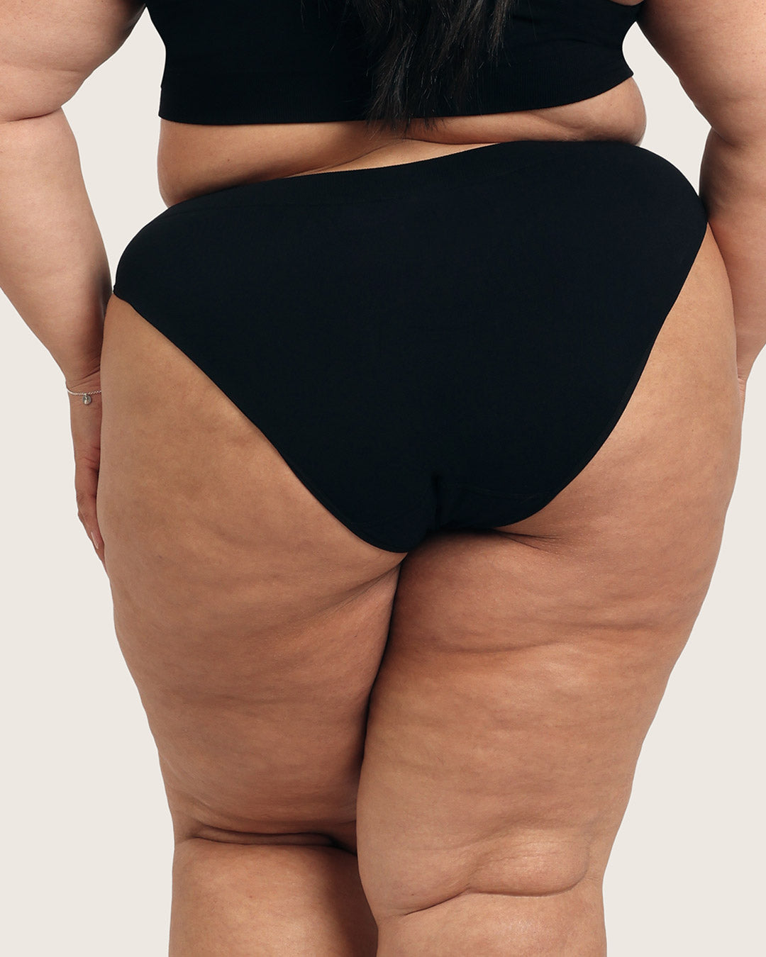 Period & Leak Proof - Hipster Bikini - Light - Black