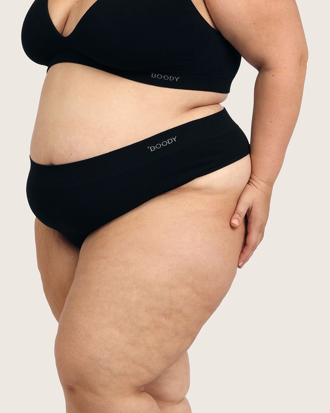 High Waist G-String - Black