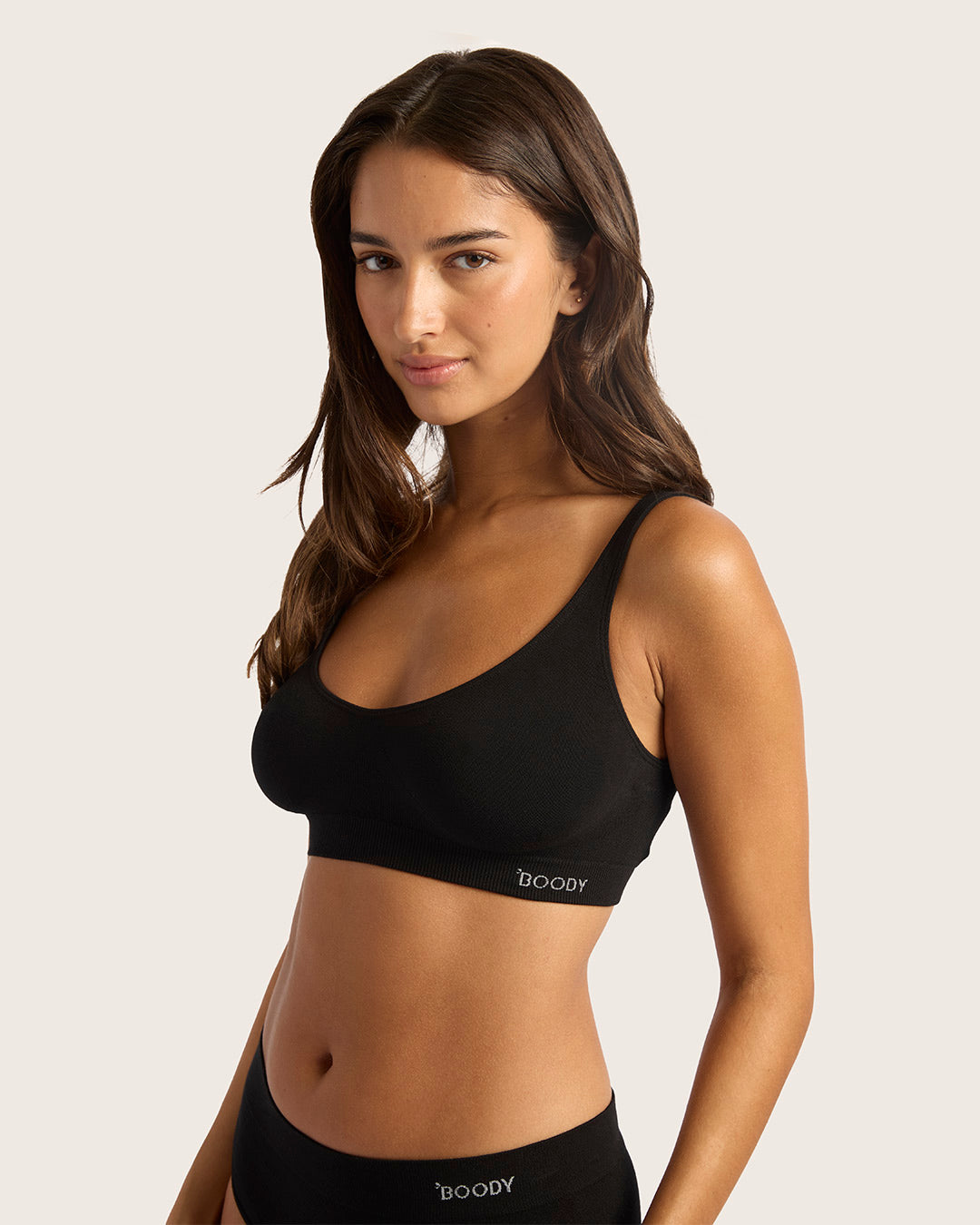 Seamfree Crop Bra - Black