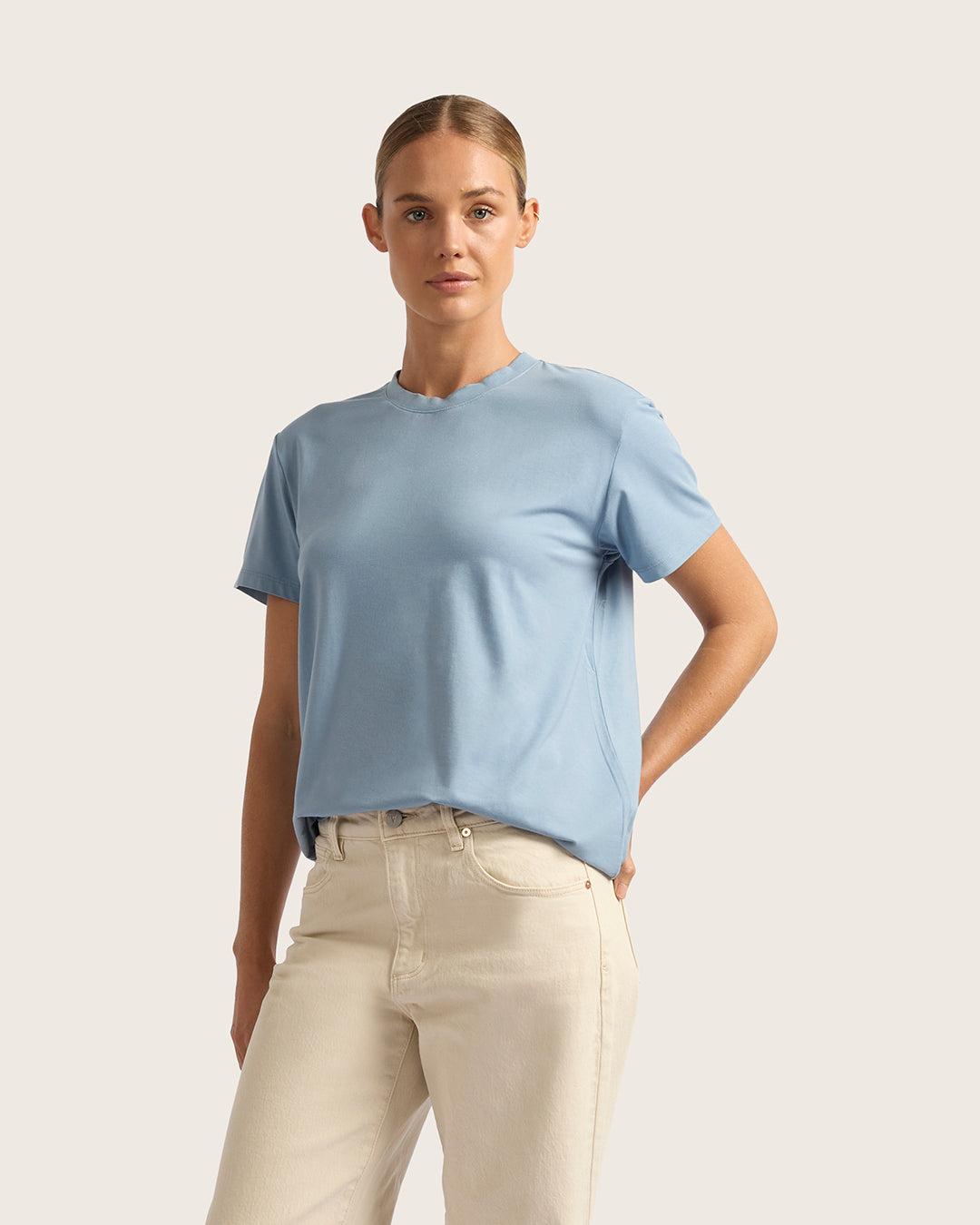 Women's Classic Crew Neck T-Shirt - Sky Blue