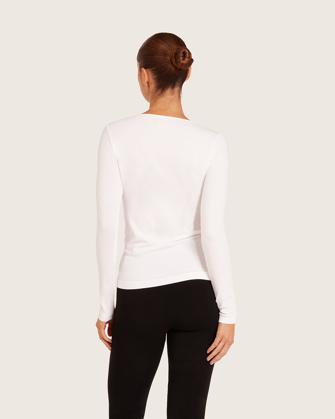 Women's Base Layer Long Sleeve Top - White