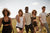 group of young people in hte fields, wearing bamboo underware