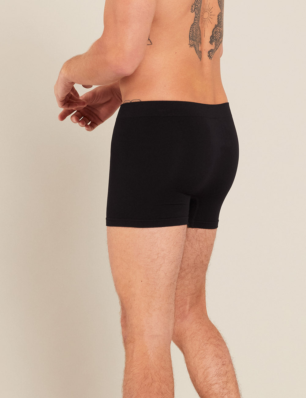 Simplmasygenix Men's Comfort Soft Boxer Brifts Underwear Steel Ring  Hollowed Out Men's Solid T-pants Low Waist Large Bag Bound Leg Belt Double  T-pants