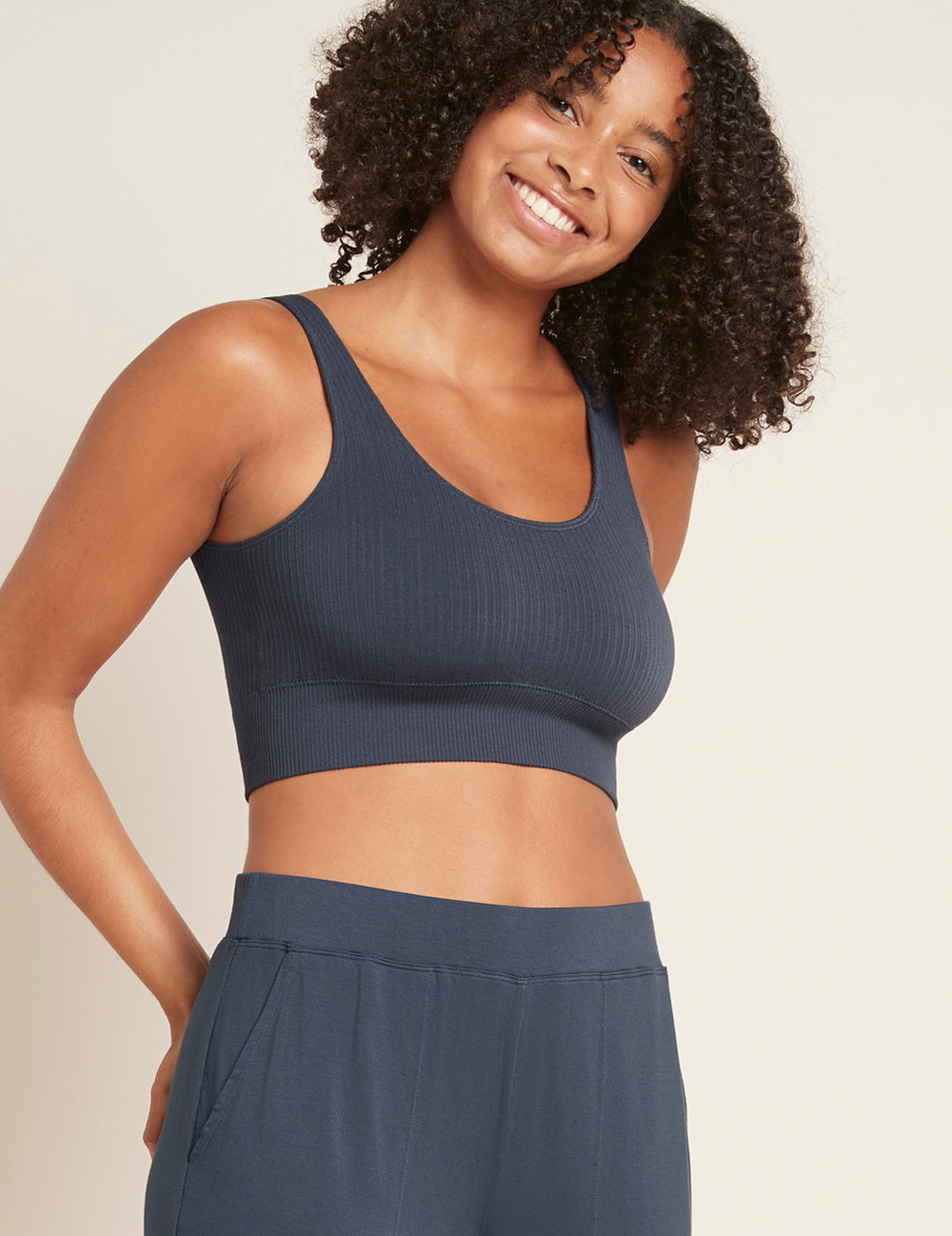 Ribbed Seamfree Crop - Storm