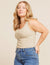 Women's Ribbed Tank Top - Stone
