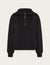 Women's Quarter Zip Sweater - Black