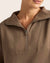 Women's Quarter Zip Sweater - Oyster