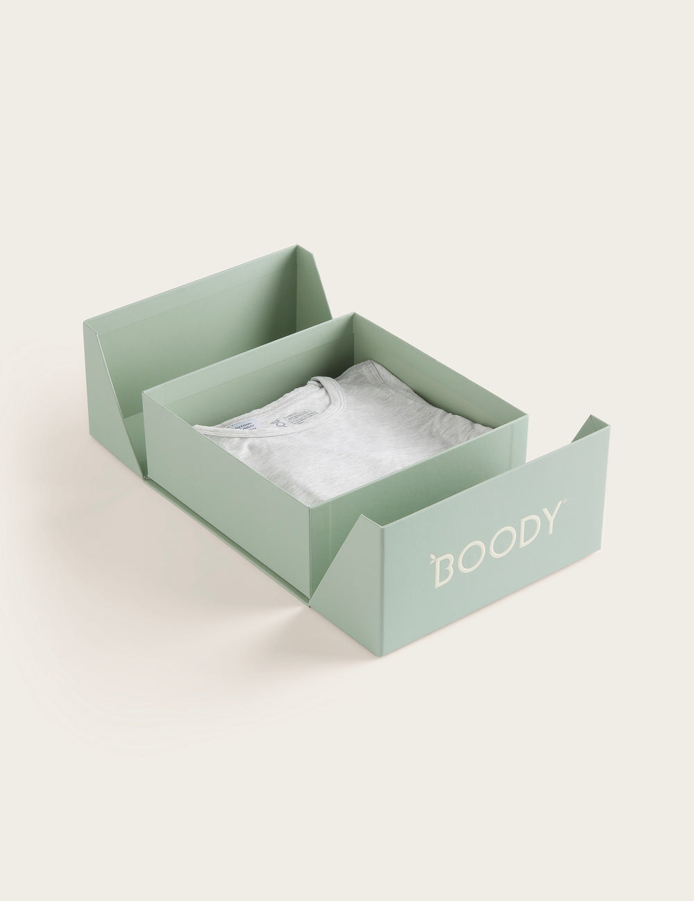 Set Giftbox - Baby Long Sleeve Bodysuit & Jersey Wrap - Natural White