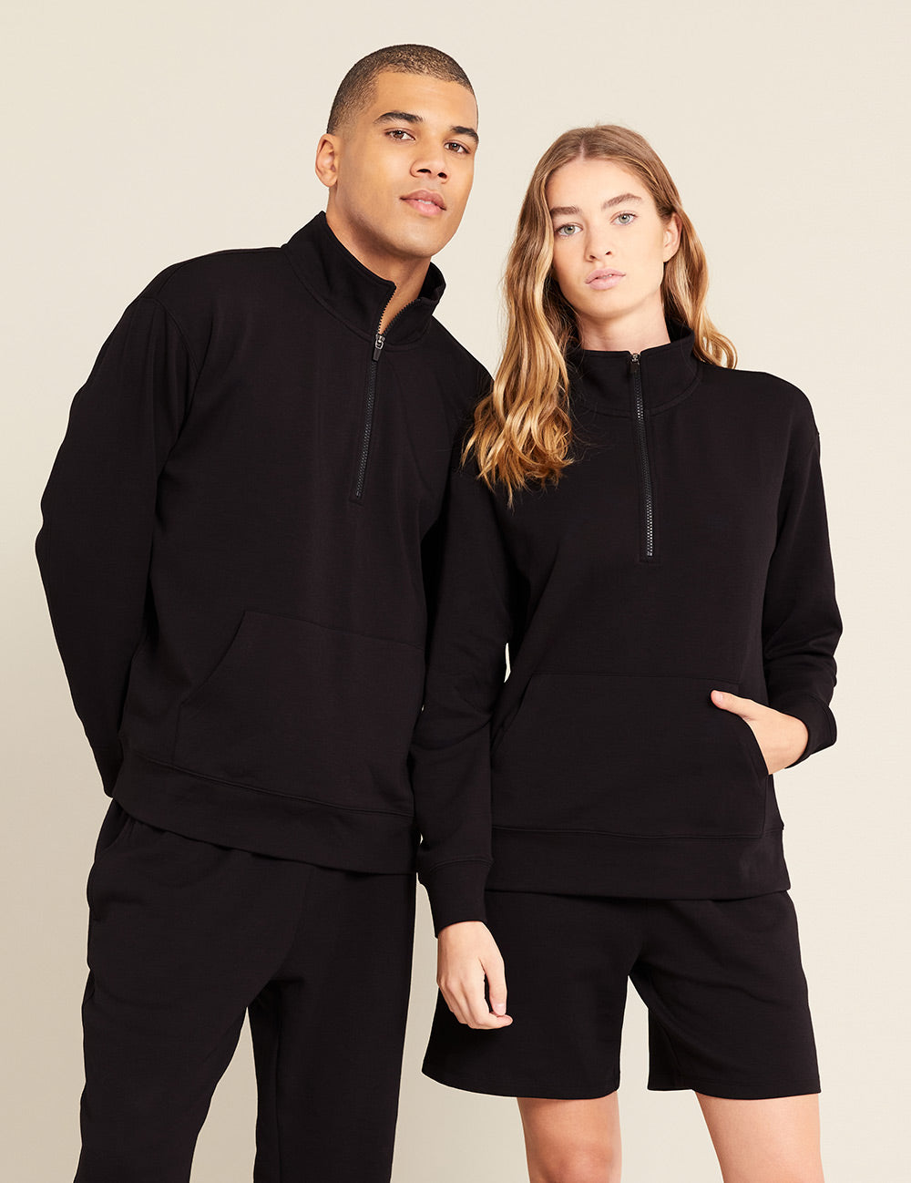 Men's black quarter zip sweater on sale