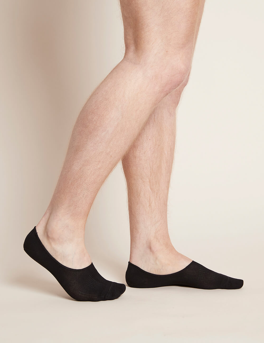 Model wearing  mens-everyday-low-cut-hidden-socks-black