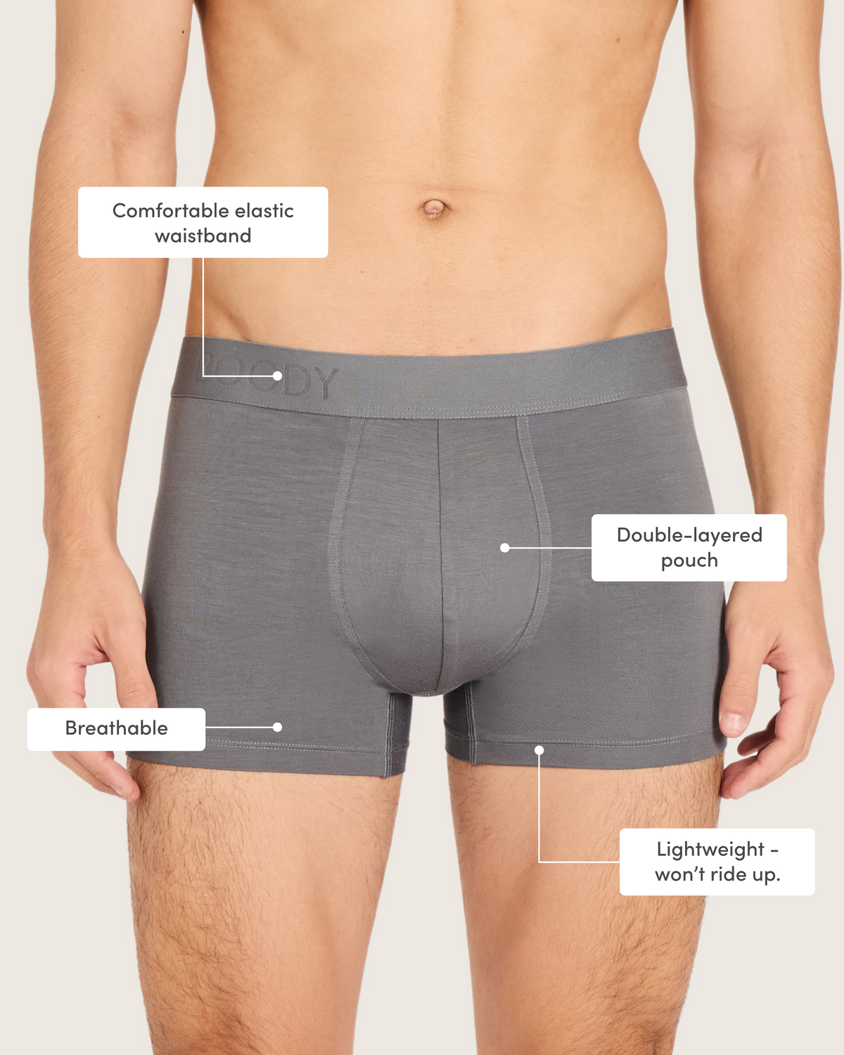 Men's Everyday Boxer Briefs & Socks - Ash/White