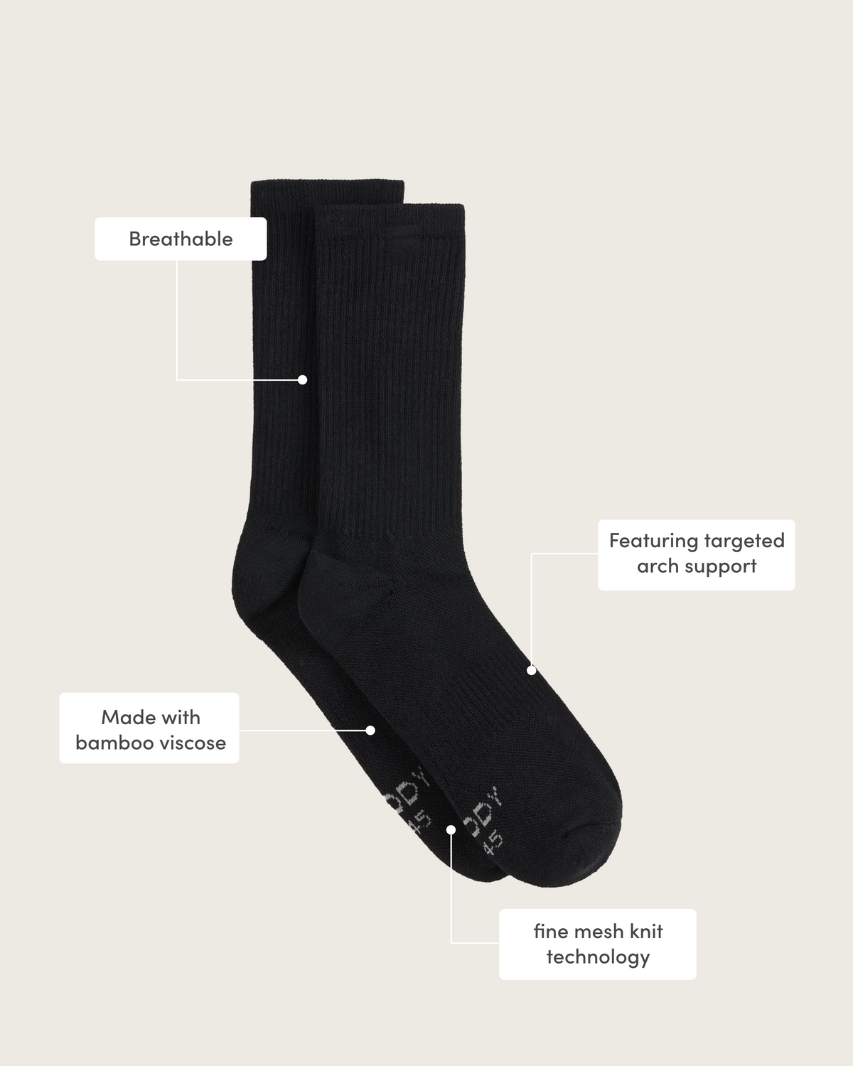 Men's Seamfree Boxer Briefs & Socks - Black