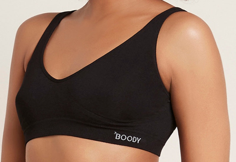 Boody Women's Ribbed Seamless Bra - Black – SMALL-FOLK