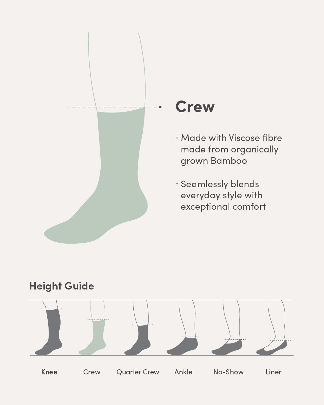 Striped Cushioned Crew Socks - White/Black