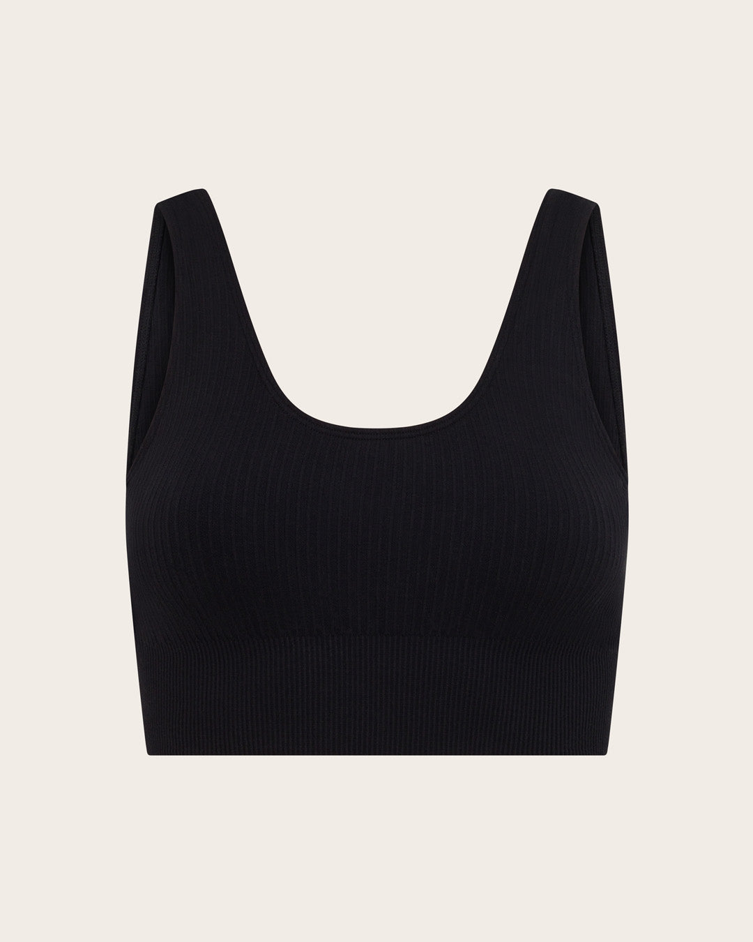 LYOLYTE Ribbed Low Back Bralette - Black