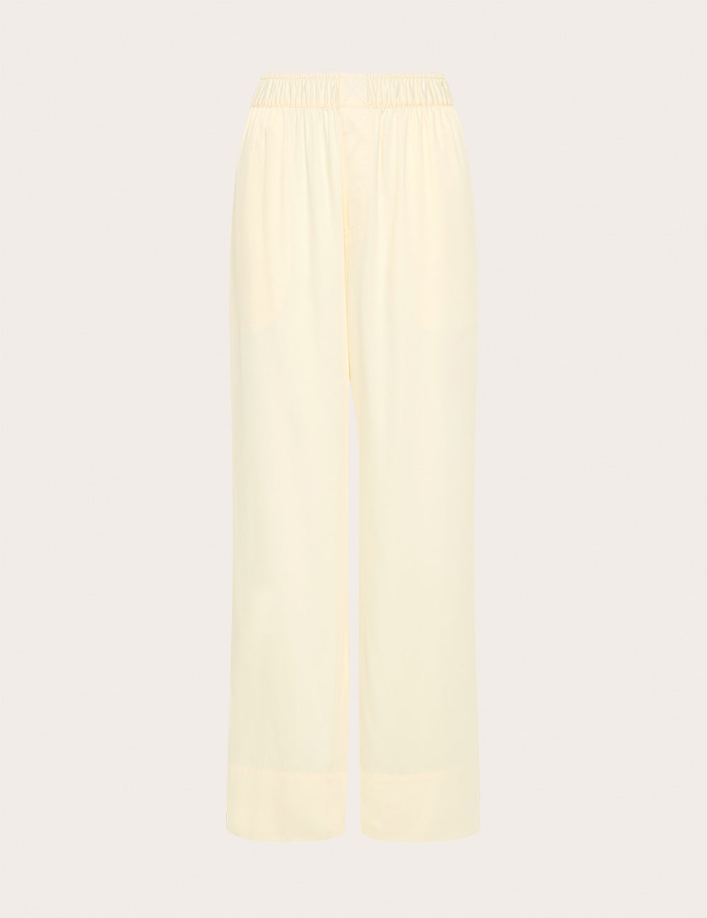 Vegan Silk Wide Leg Pants - Pearl