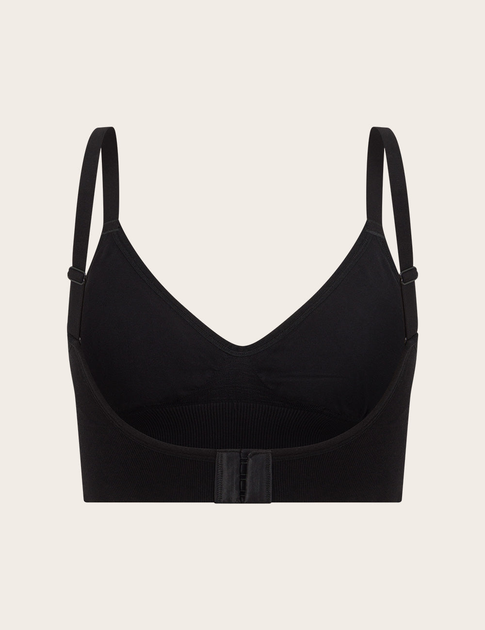 Wireless Low Back Bra - Black