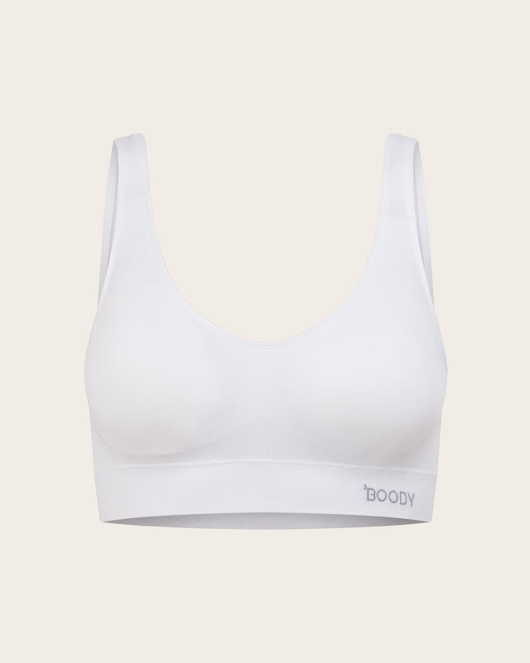 Seamfree Padded Crop Bra - White