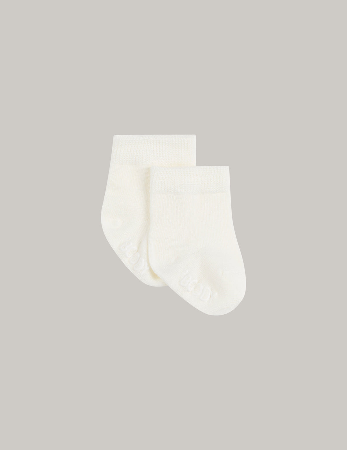 Baby Socks - 3 Pack - Heather Grey / Natural White / Stripe